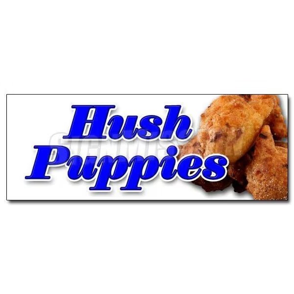 HUSH PUPPIES DECAL sticker fried batter dough cart supplies stand trailer, D-48 Hush Puppies, Signmission, Mfr#: D-48 Hush Puppies